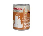 AMORA Cat Fleisch Pur 3 Sorten Geflügel 6 x 400g
